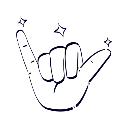 Calling Hand Gesture  Illustration