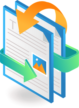 Transferencia de datos de carpeta  Ilustración