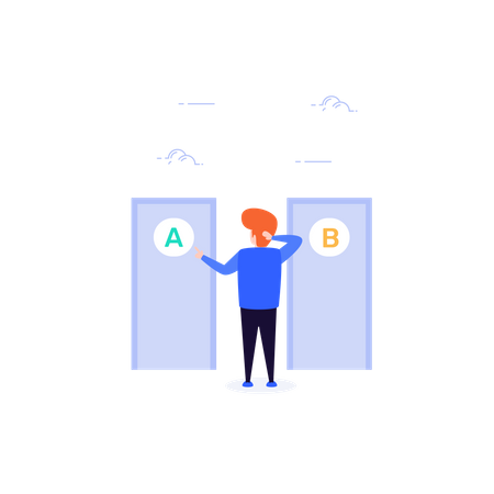 Decision making concept  Illustration