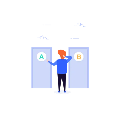 Decision making concept  Illustration