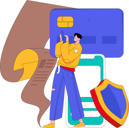 Digital payment security  Illustration