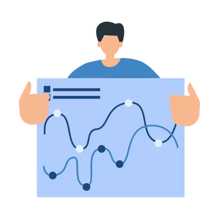 Employee Transforming Data into Knowledge  Illustration