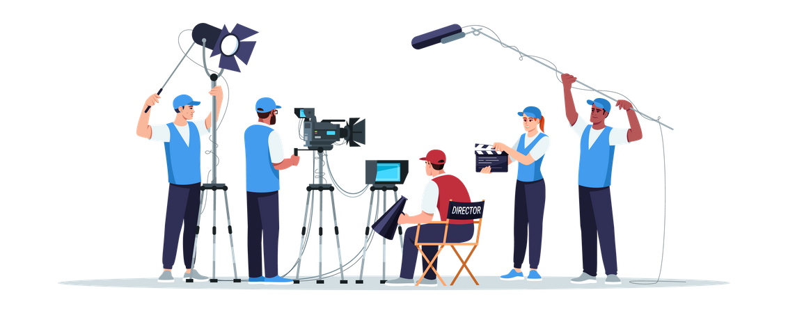 Filming crew  Illustration