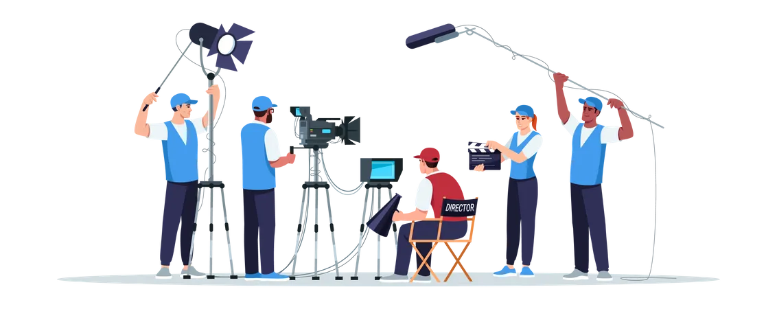 Filming crew  Illustration