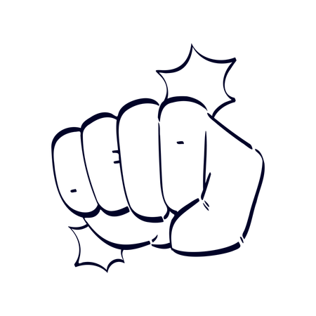 Fist Bump Hand Gesture  Illustration