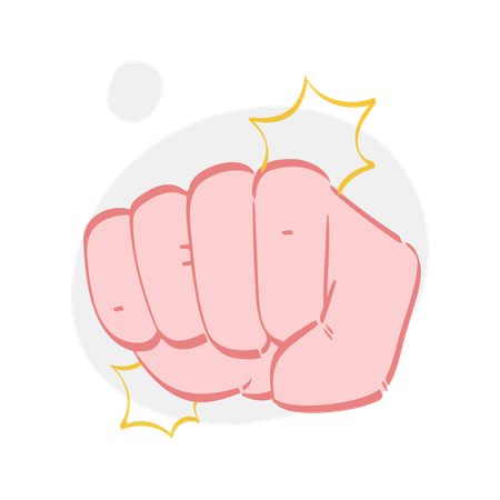 Fist Bump Hand Gesture  Illustration