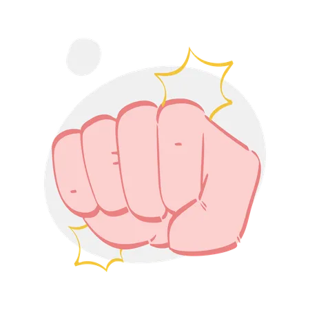 Fist Bump Hand Gesture  Illustration