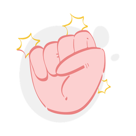 Fist Hand Gesture  Illustration