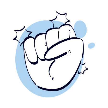 Fist Hand Gesture  Illustration