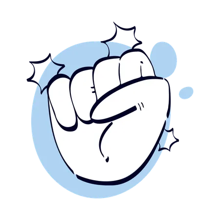 Fist Hand Gesture  Illustration