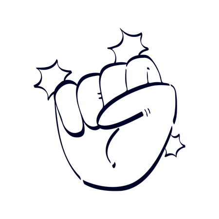 Fist Hand Gesture  Illustration