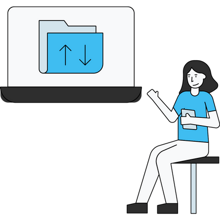 Folder data transfer  Illustration