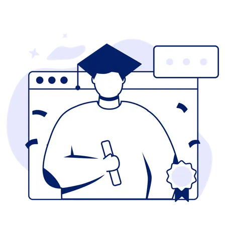 Graduated boy  Illustration