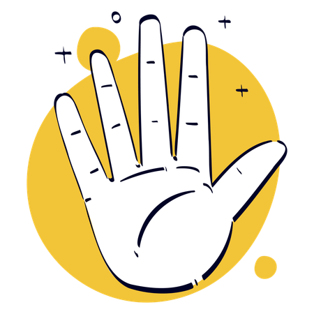 Hallo Hand Gesture  Illustration