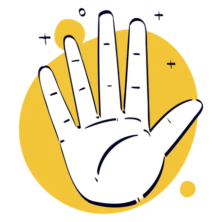 Hallo Hand Gesture  Illustration