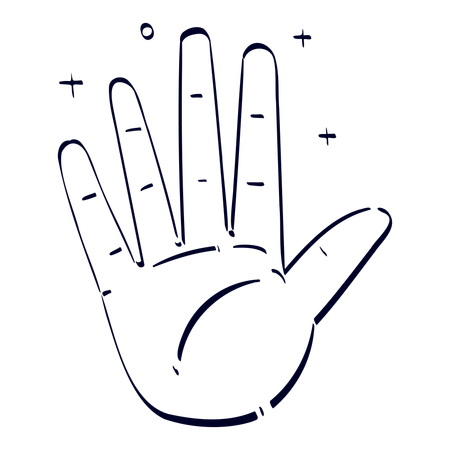 Hallo Hand Gesture  Illustration