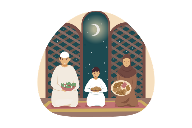 Iftar party  Illustration