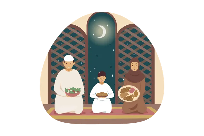 Iftar party  Illustration