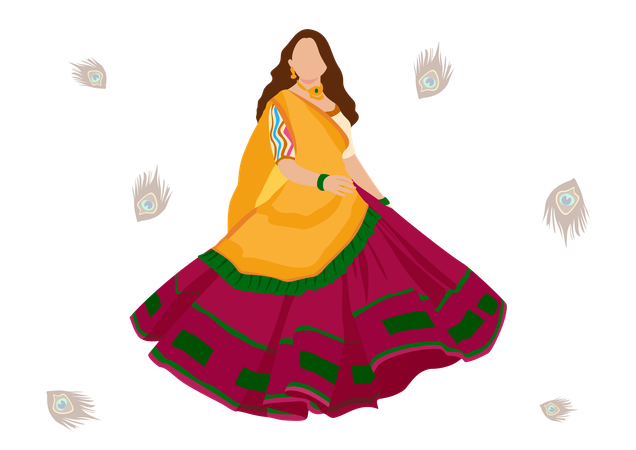 Lehenga Choli  Illustration