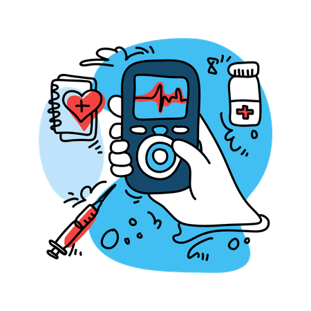 Measure diabetes  Illustration