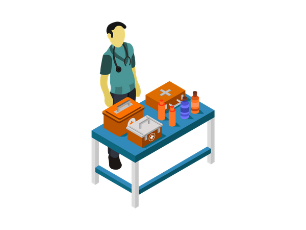 Medical Desk  Illustration