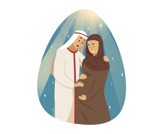 Muslim couple  Illustration