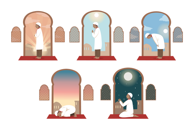 Muslim Prayer  Illustration