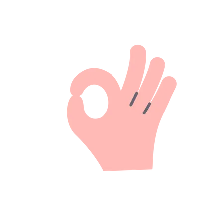 Ok hand gesture  Illustration