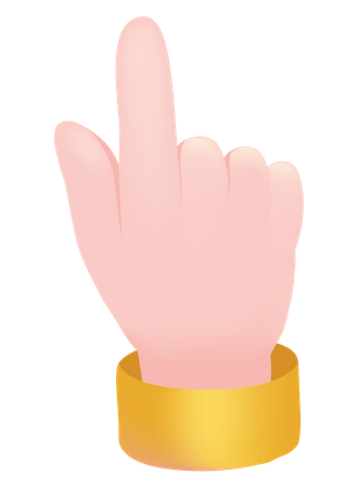 One Finger Hand Gesture  Illustration