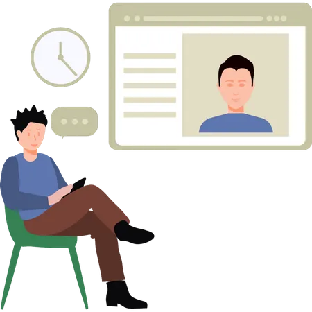 Online business meeting  Illustration