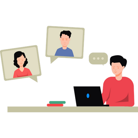 Online conference call  Illustration