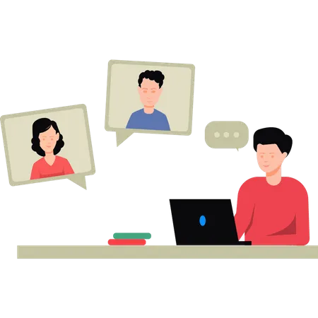 Online conference call  Illustration