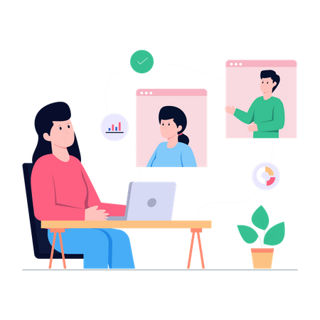 Online interview  Illustration