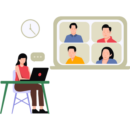 Online meeting  Illustration