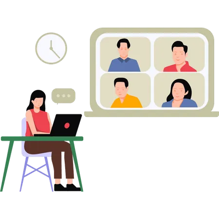 Online meeting  Illustration