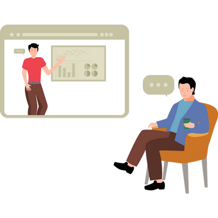 Online meeting  Illustration