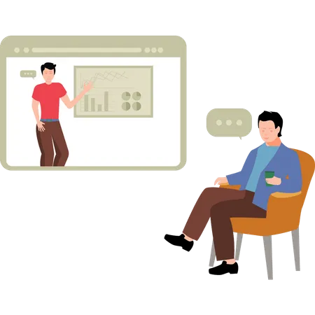 Online meeting  Illustration