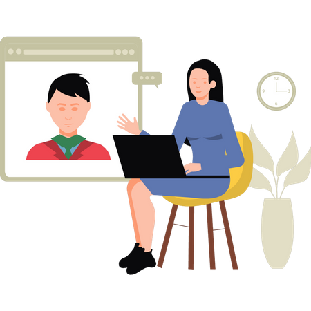 Online meeting  Illustration