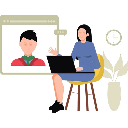 Online meeting  Illustration