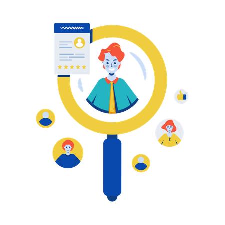 Online search Candidate profile selection  Illustration