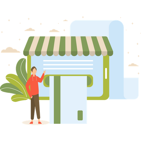 Online Shopping Payment  Illustration