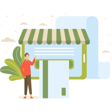 Online Shopping Payment  Illustration