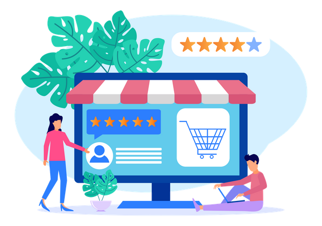 Online Shopping Platform  Illustration