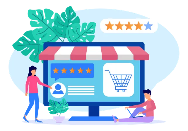 Online Shopping Platform  Illustration