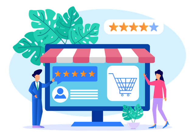 Online Shopping Site  Illustration