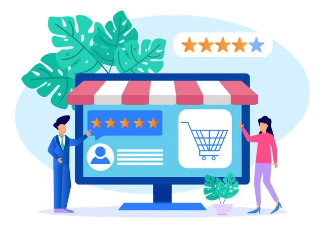 Online Shopping Site  Illustration