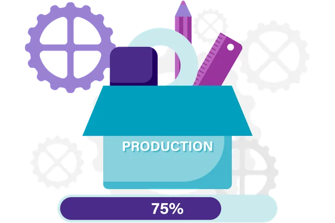 Organized production process  Illustration