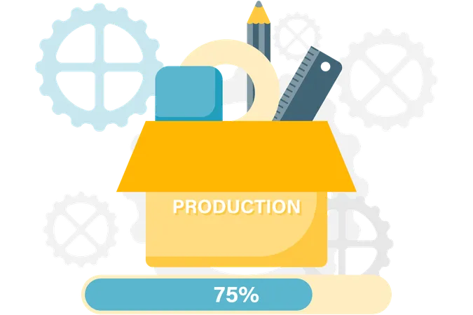 Organized production process  Illustration