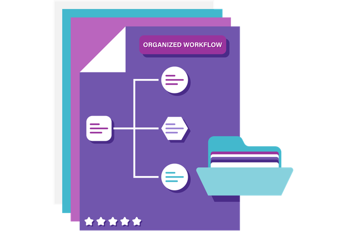 Organized workflow  Illustration