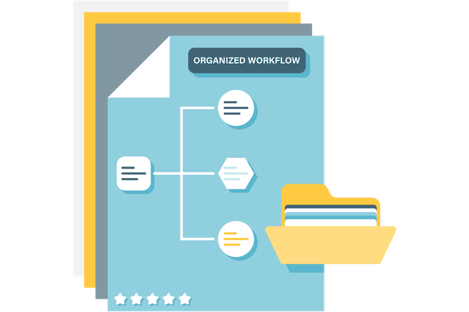 Organized workflow  Illustration